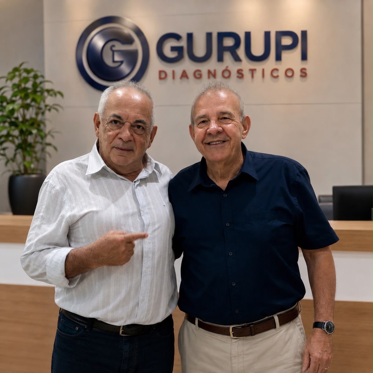 Dr. Djalmir Lacerda e Dr. Odilon Borges, fundadores da Gurupi Diagnósticos